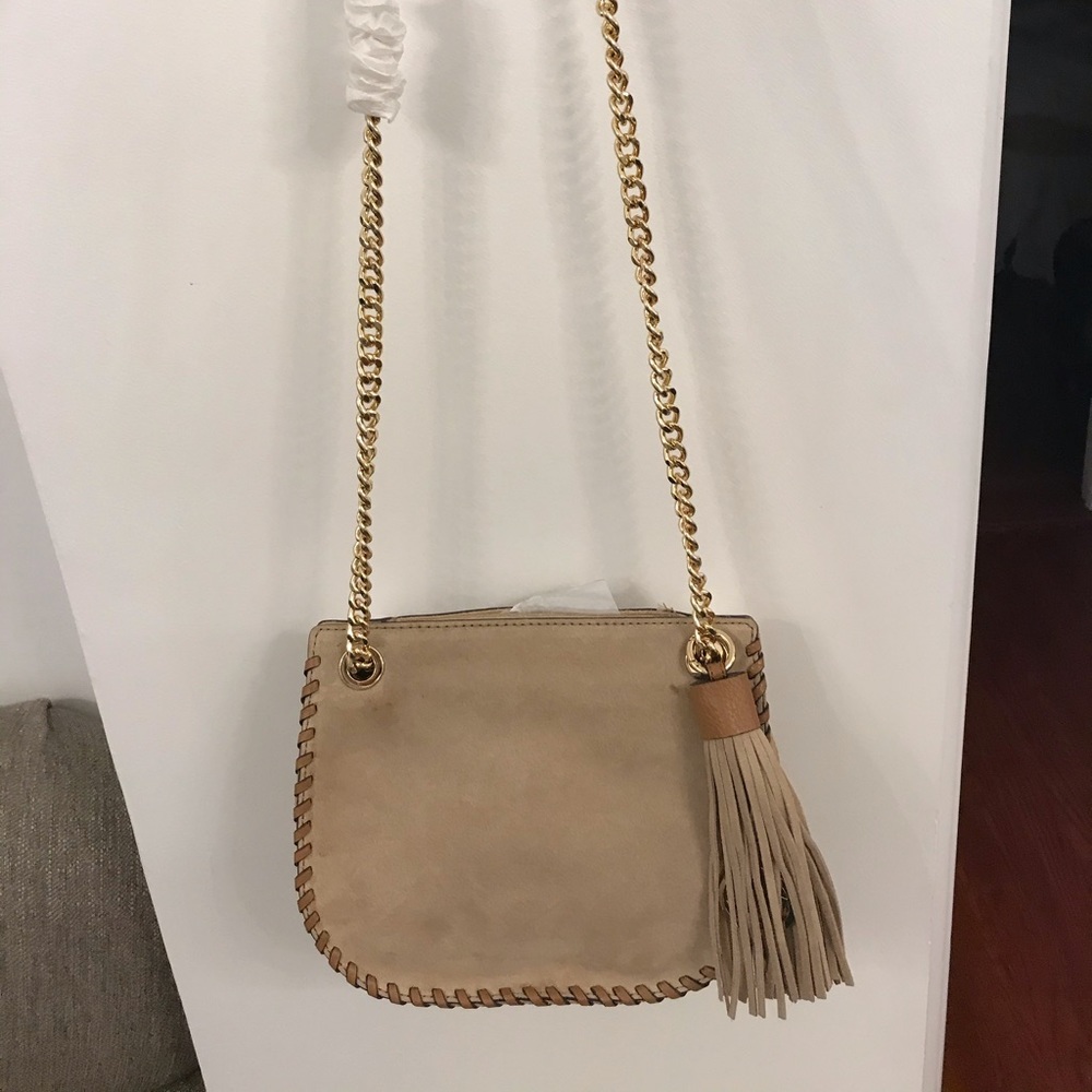 Light brown suede Michael Kors bag